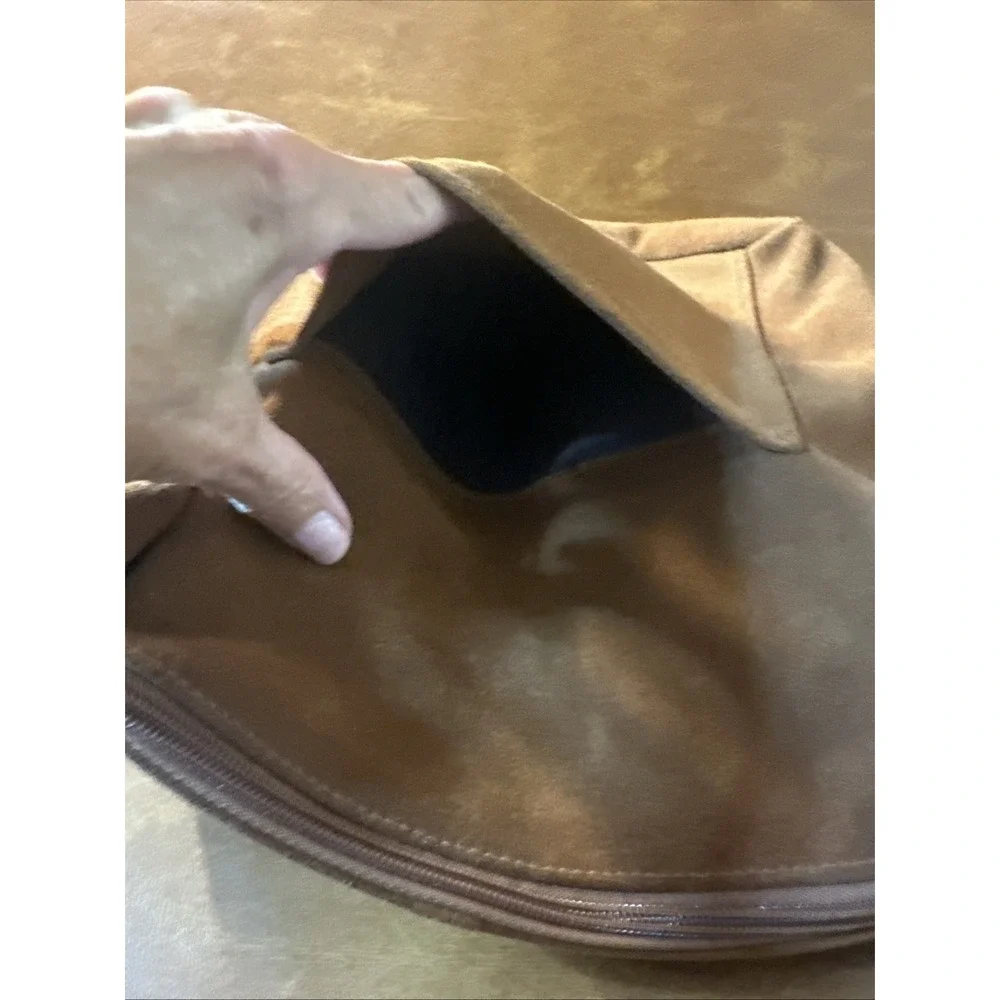 St.John's Bay Y2K Co-co Leather Suede Hobo/Slouch/Messenger Shoulder Bag